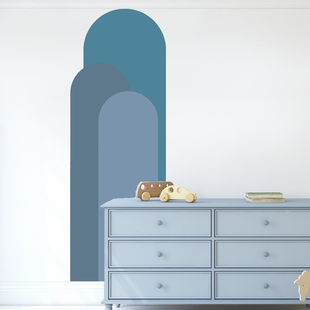 Pvc Panel Background - Богемная арка, наклейки на стену, гостиная,